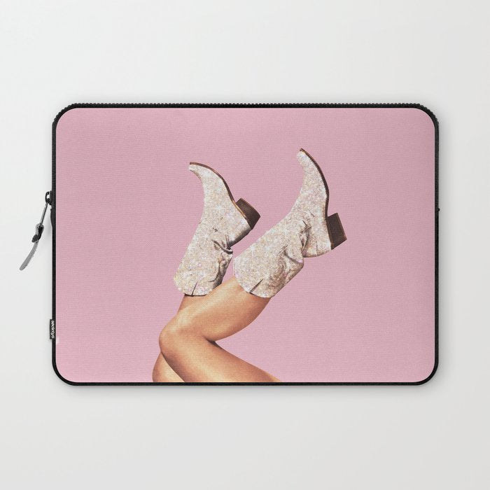 These Boots - Glitter Pink Laptop Sleeve