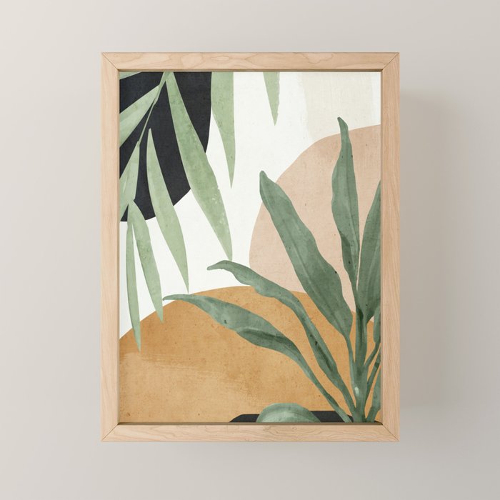 Abstract Art Tropical Leaves 4 Mini Art Print