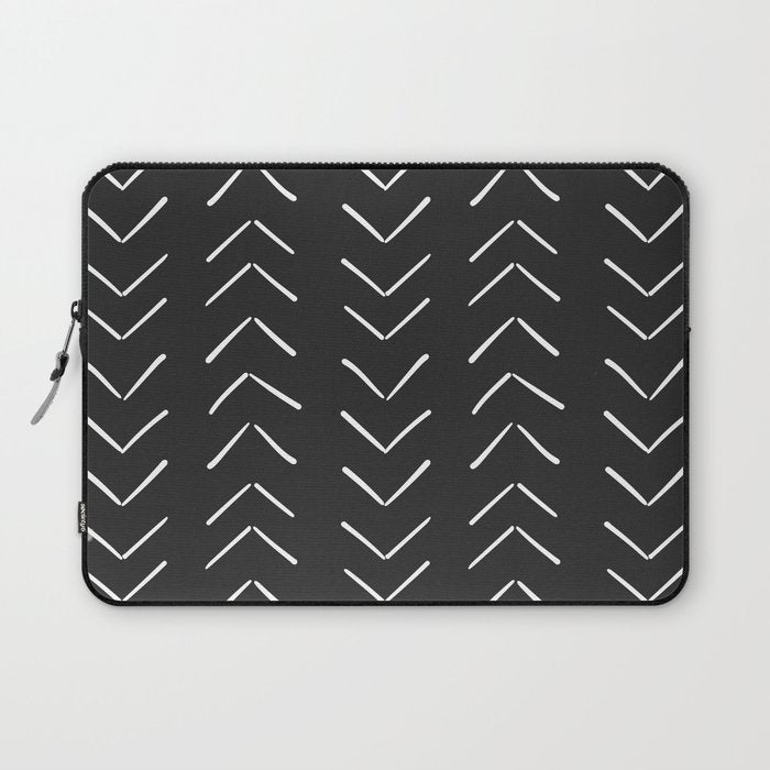 Boho Big Arrows In Black And White Laptop Sleeve