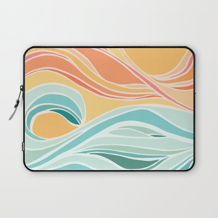 Sea And Sky Abstract Landscape Laptop Sleeve