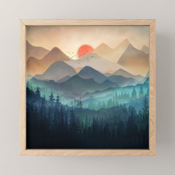 Wilderness Becomes Alive At Night Mini Art Print