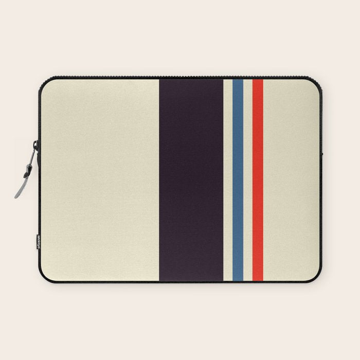 Classic Minimal Racing Car Retro Stripes - Furaribi Laptop Sleeve