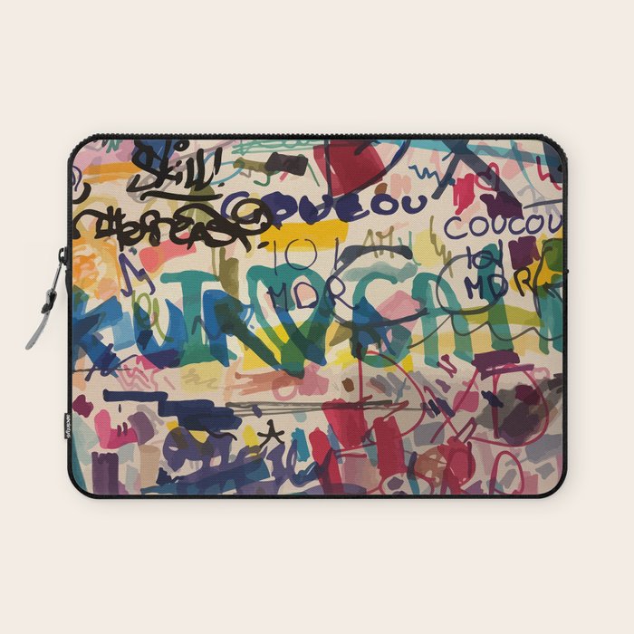 Urban Graffiti Paper Street Art Laptop Sleeve