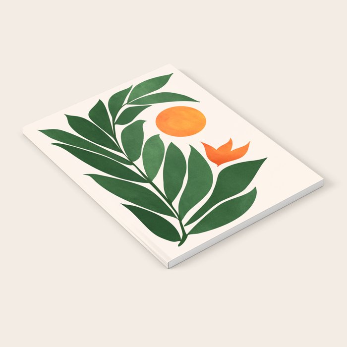 Tropical Forest Sunset / Mid Century Abstract Shapes Notebook