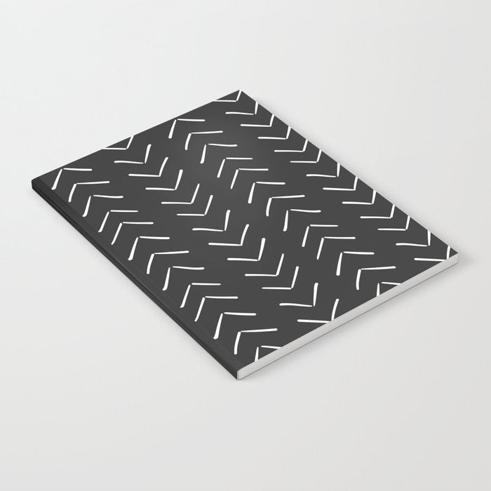 Boho Big Arrows In Black And White Notebook