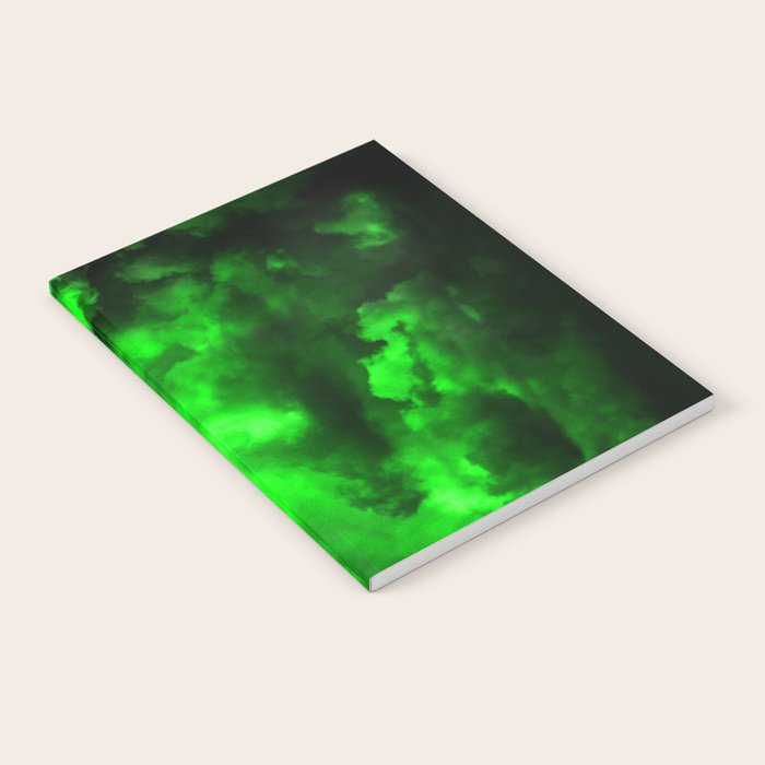 Envy - Abstract In Black And Neon Green Notebook