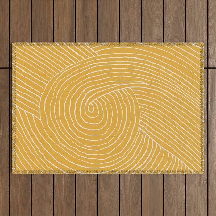 Strokes 02: Tulip Yellow Edition  Outdoor Rug