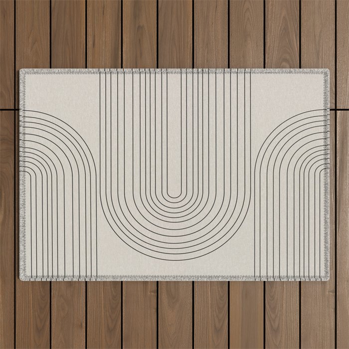 Arch Art, Modern Pattern, Mid Century  Outdoor Rug