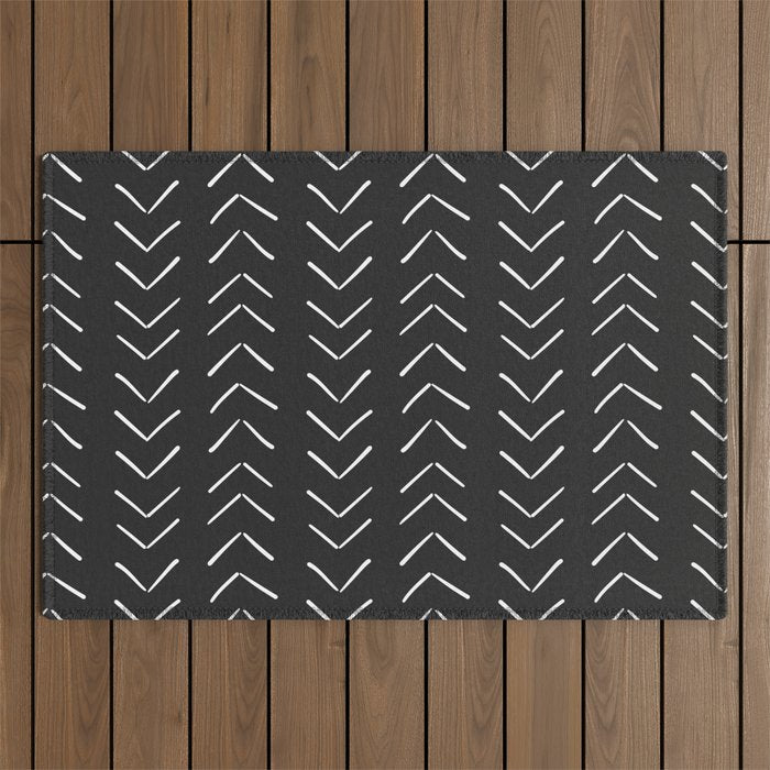 Boho Big Arrows In Black And White Outdoor Rug