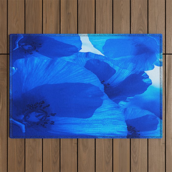 Blue Poppies #Decor #Homestorie #Buyart Outdoor Rug