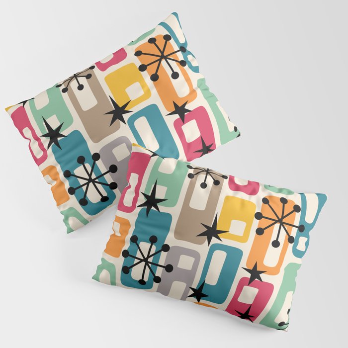 Retro Mid Century Modern Atomic Decoration 254 Googie Pillow Sham