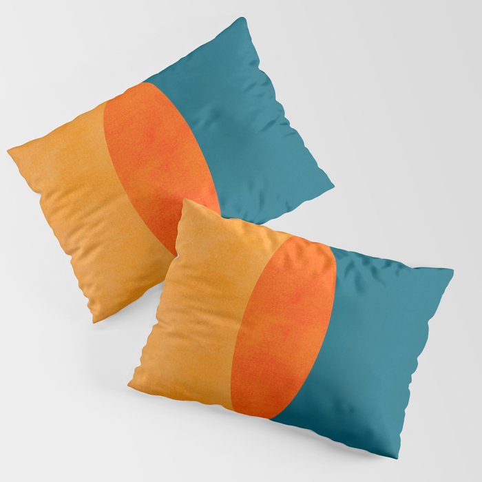 Mid Century Eclipse / Abstract Geometric Pillow Sham