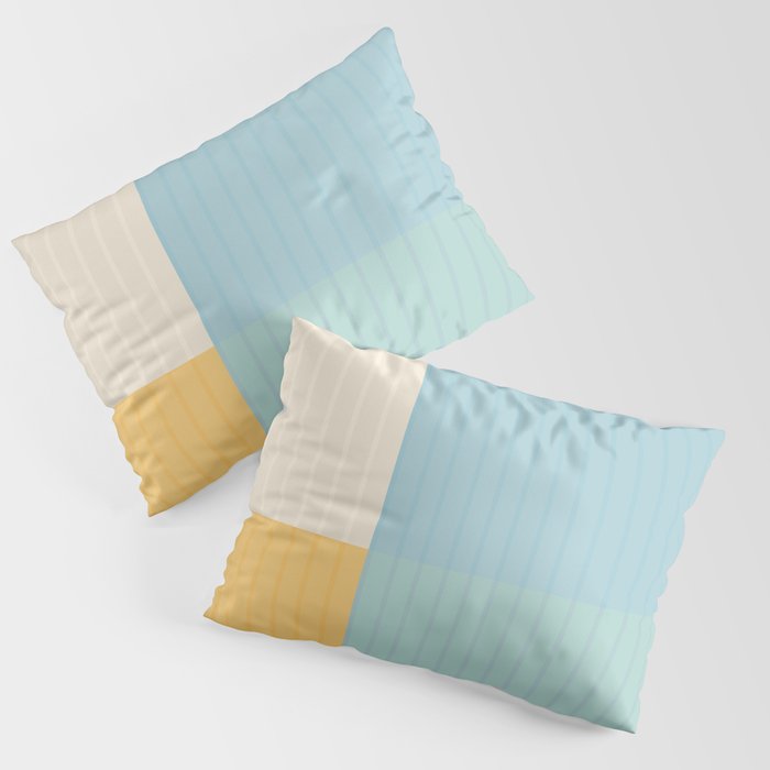 Color Block Line Abstract Iii Coastal Beachy Pillow Sham