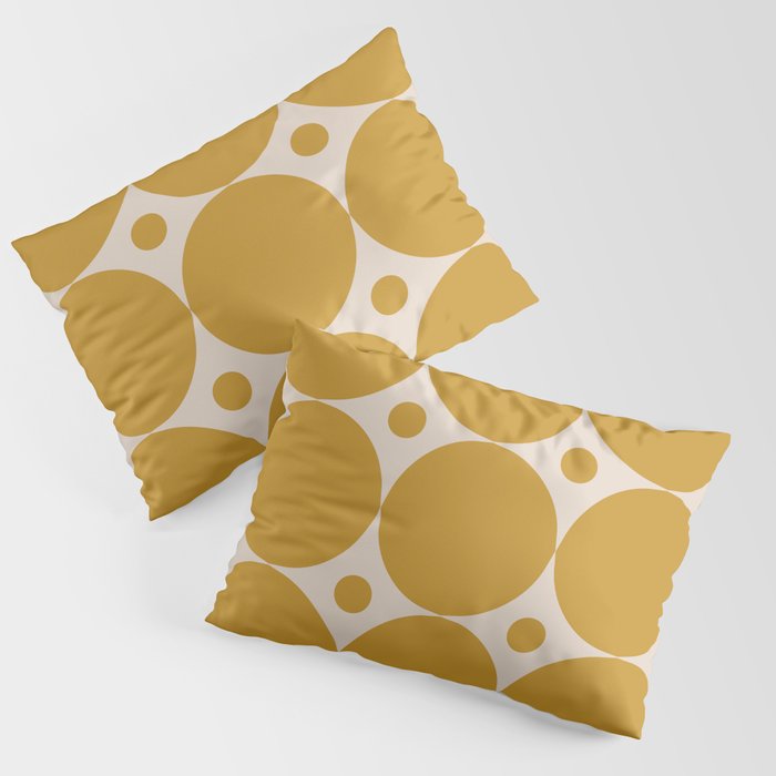 Futura Mid-Century Modern Minimalist Abstract Pattern In Mustard Gold Pillow Sham