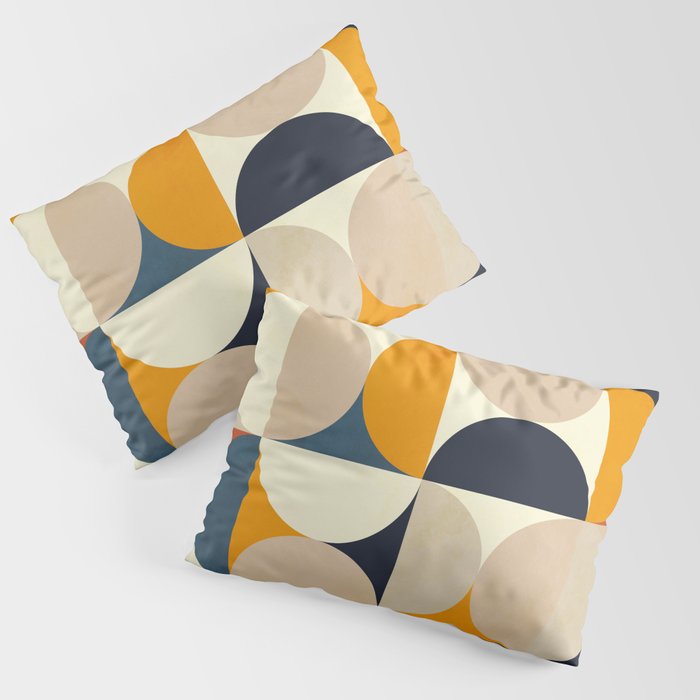 Mid Century Abstract Shapes Fall Winter 1 Pillow Sham