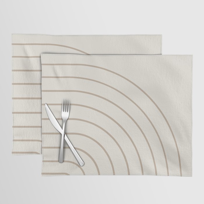 Minimal Arch Xi Natural Neutral Modern Geometric Lines Placemat