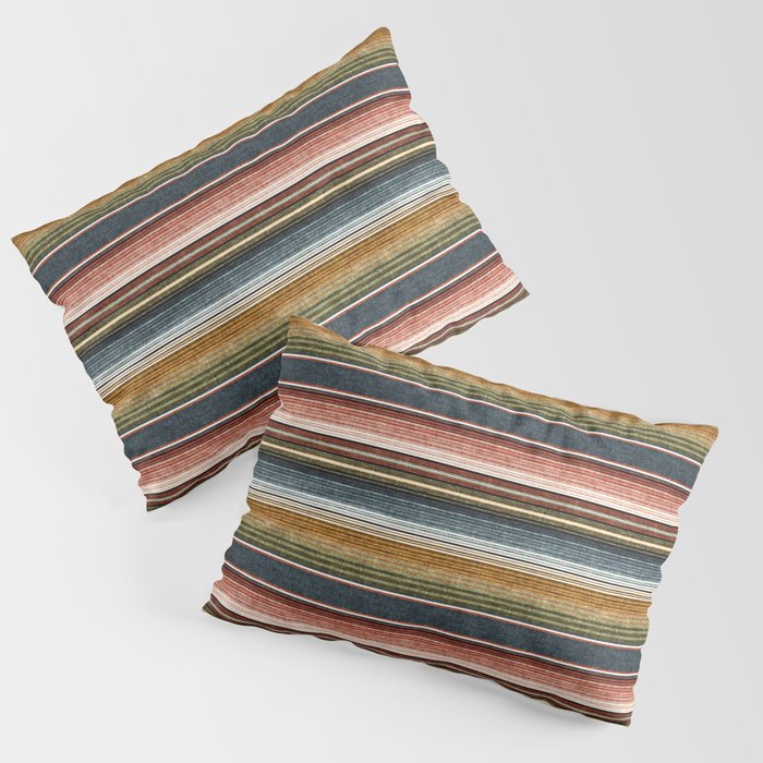 Serape Southwest Stripe - Earth Tones Pillow Sham