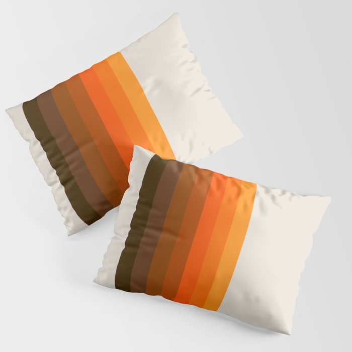 Retro Golden Rainbow - Straight Pillow Sham