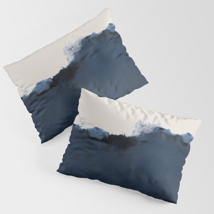 Abstract, Blue, Beige, Indigo Pillow Sham