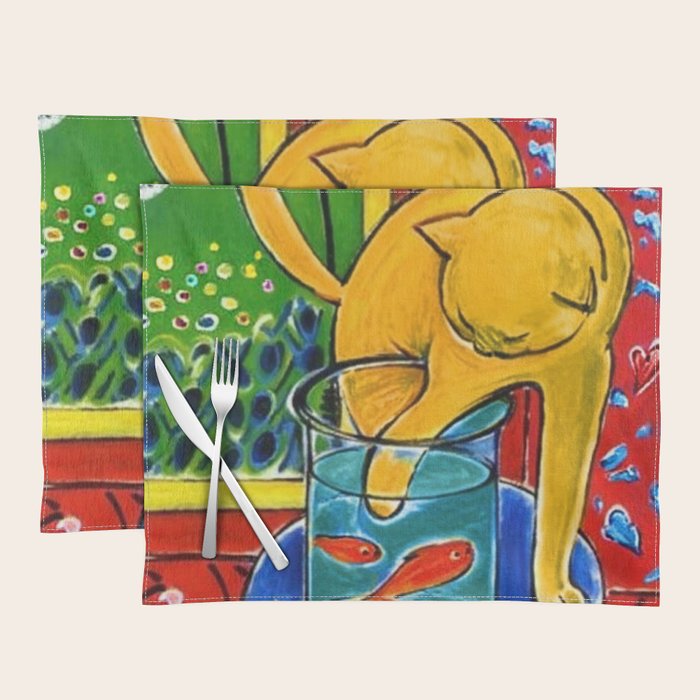 Henri Matisse - Cat With Red Fish Still Life Painting Placemat