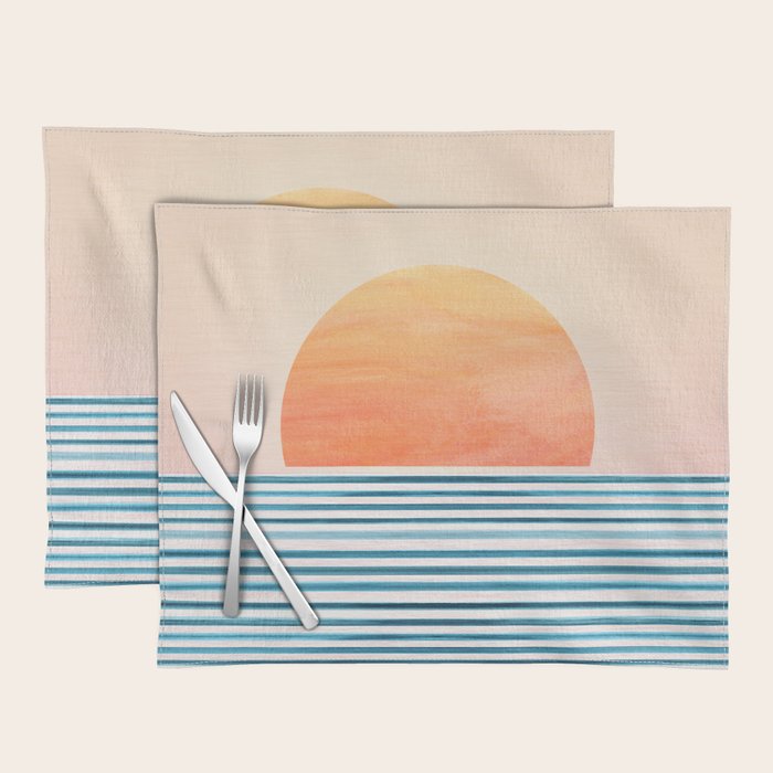 Tropical Sunrise Abstract Landscape Placemat