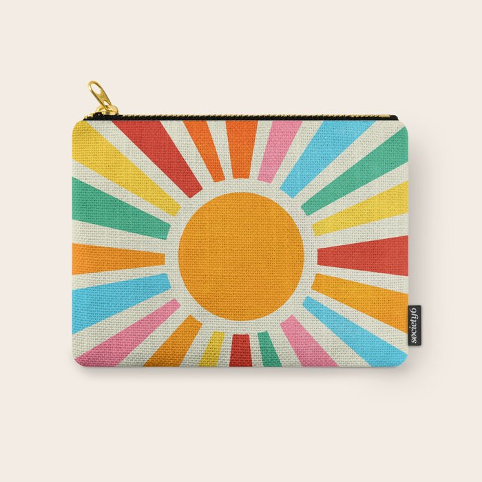 Retro Sunrise: Rainbow Edition Carry All Pouch