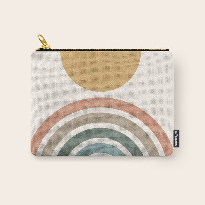 Mid-Century Modern Rainbow Carry All Pouch