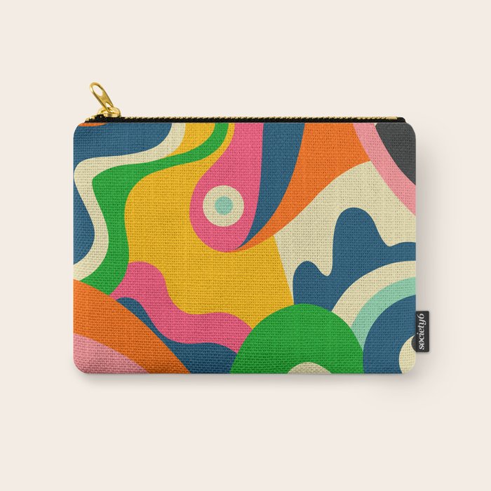 Colorful Mid Century Abstract  Carry All Pouch
