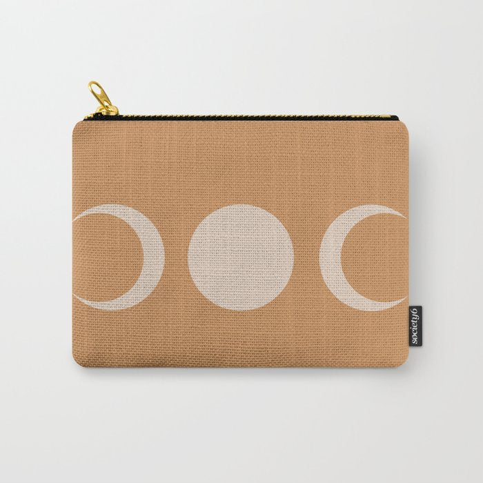 Moon Shapes Minimalism - Desert Sand Carry All Pouch