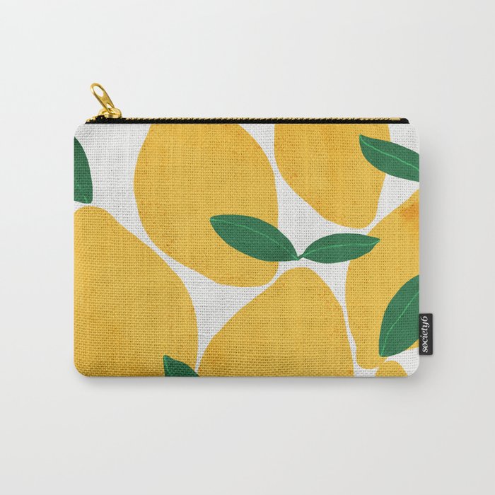 Lemon Mediterranean Still Life Carry All Pouch