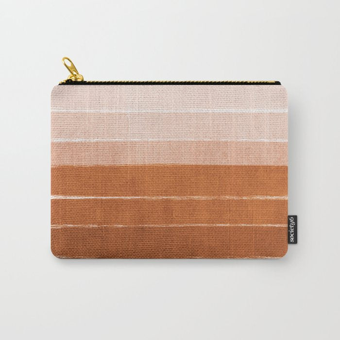 Sunset - Rust, Terracotta, Clay, Desert, Sunshine, Boho, Ombre, Paint, Sunset Colors,  Carry All Pouch