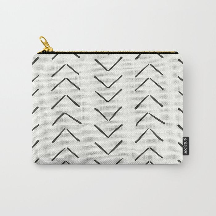 Boho Big Arrows In Cream Carry All Pouch