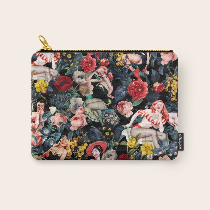 Floral And Pin-Up Girls Iv Carry All Pouch