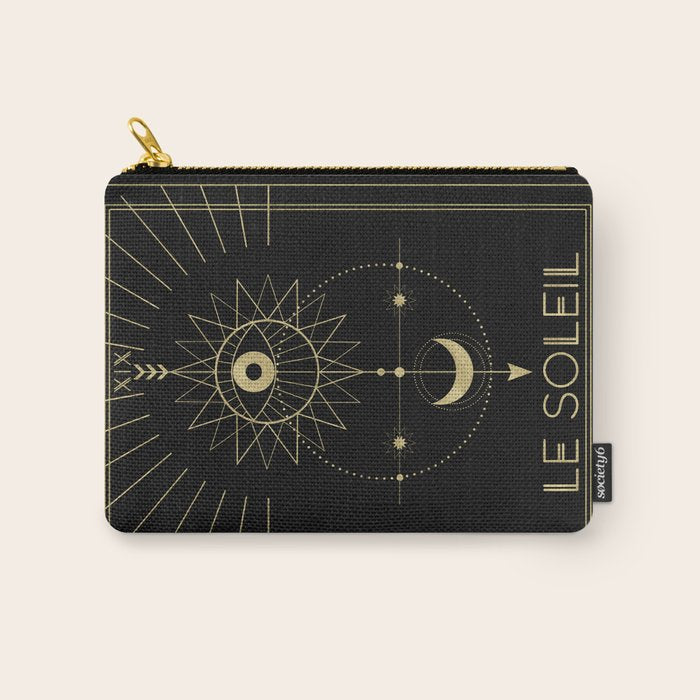 Le Soleil Or The Sun Tarot Carry All Pouch