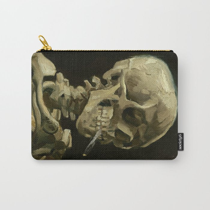 Vincent Van Gogh - Skull Of A Skeleton With Burning Cigarette Carry All Pouch