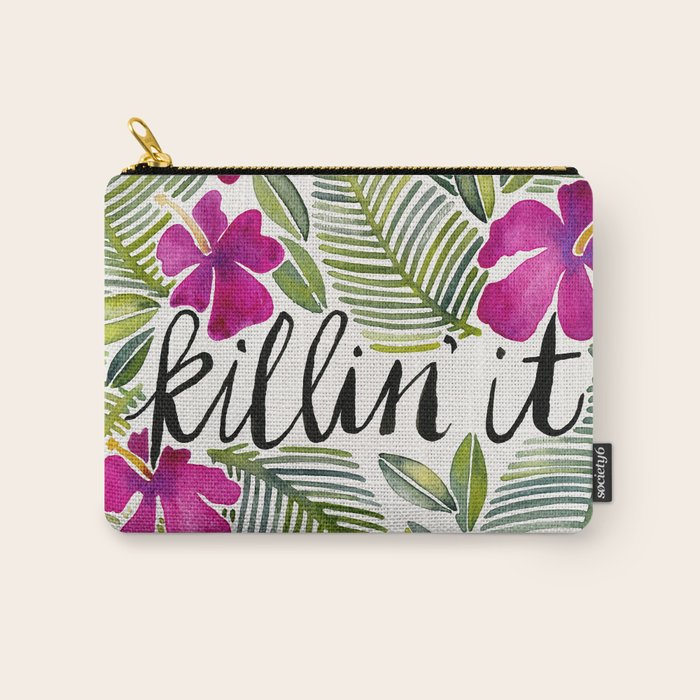 Killin' It Tropical Pink Carry All Pouch