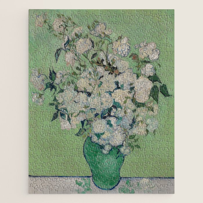 Vase With Pink Roses- Van Gogh Jigsaw Puzzle