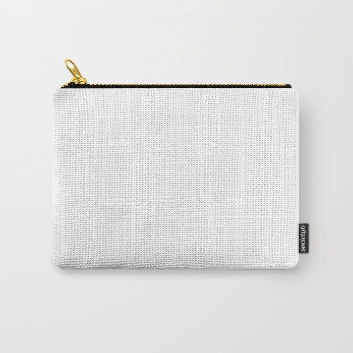 Plain White Simple Solid Color All Over Print Carry All Pouch