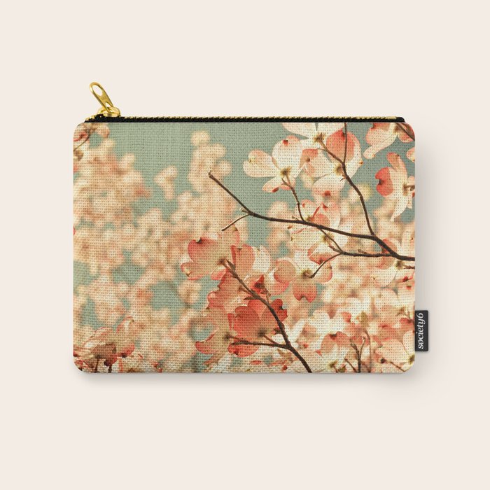 Pink Flowers On A Spring Day Carry All Pouch