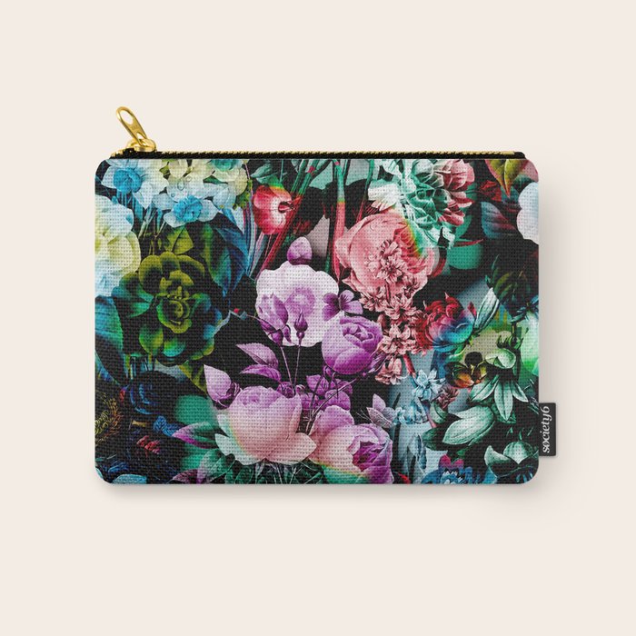 Multicolor Floral Pattern Carry All Pouch