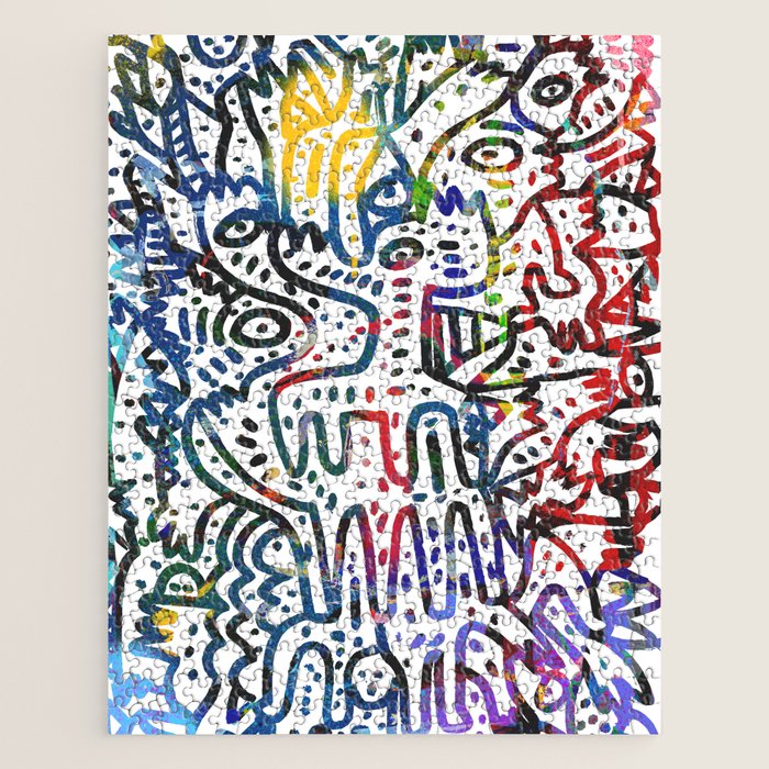 Graffiti Art Spray Painting White Street Comics Jigsaw Puzzle