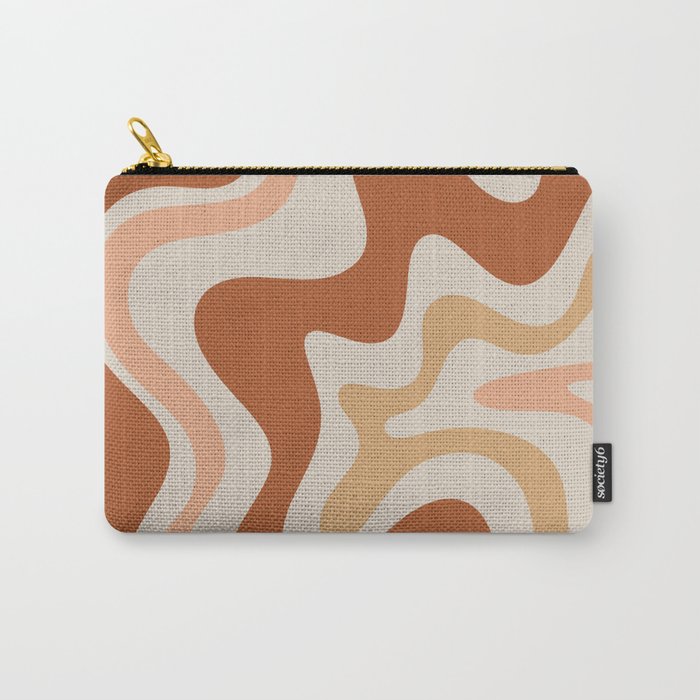 Liquid Swirl Abstract In Earth Tones Carry All Pouch