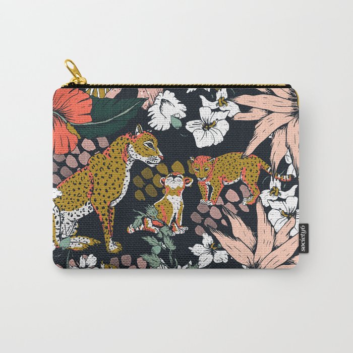 Animal Print Dark Jungle Carry All Pouch