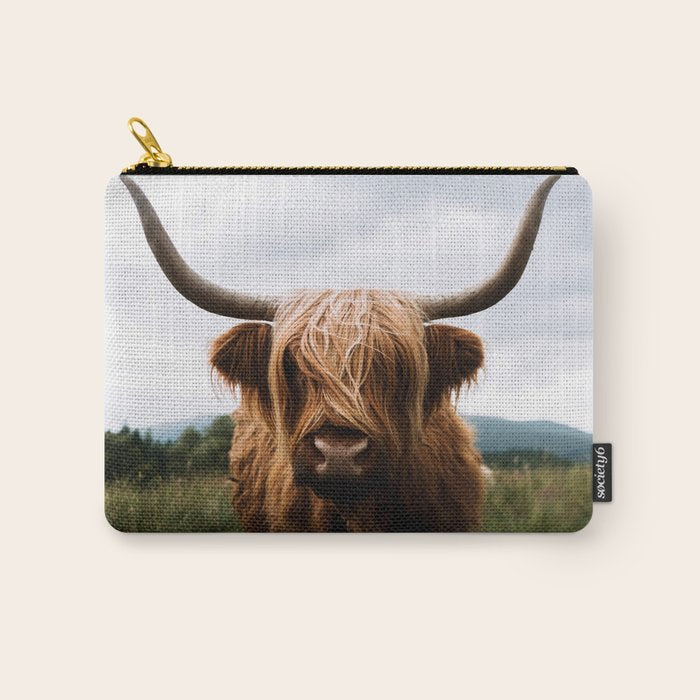 Scottish Highland Cattle Portrait Carry All Pouch