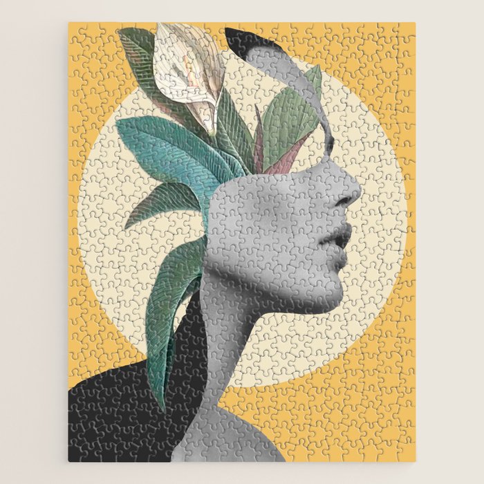 Floral Portrait /Collage 3 Jigsaw Puzzle
