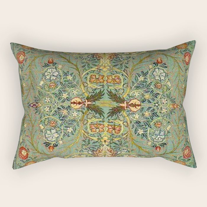 William Morris Antique Acanthus Floral Rectangular Pillow
