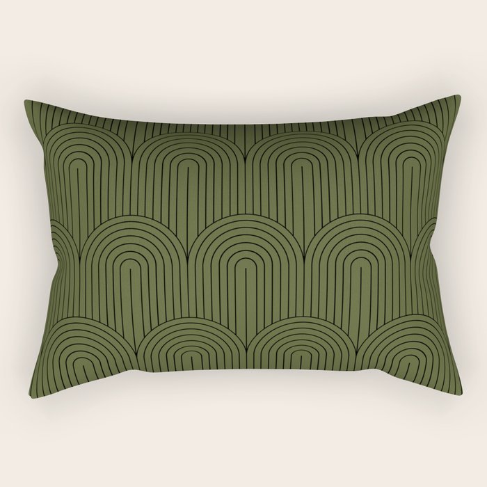 Art Deco Arch Pattern Viii Rectangular Pillow