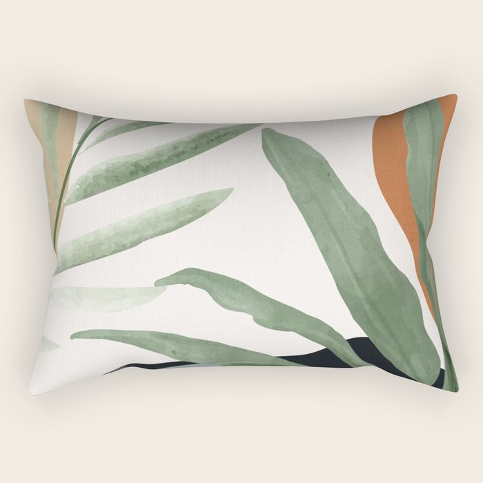 Abstract Art Tropical Leaves 10 Rectangular Pillow
