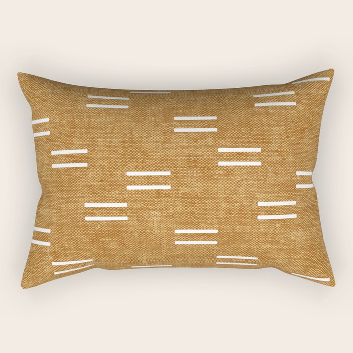Double Dash On Mustard Rectangular Pillow