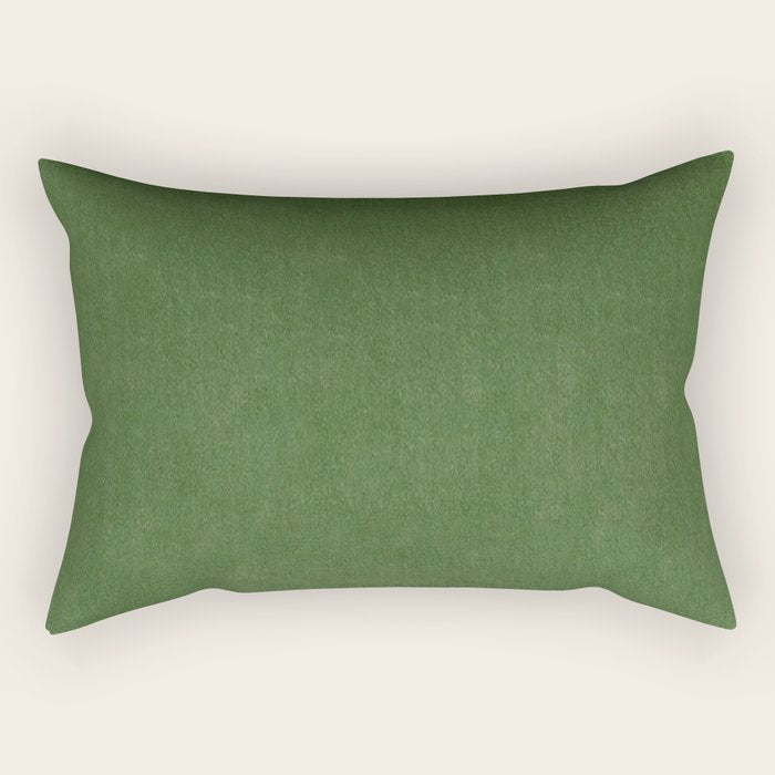 Sage Green Velvet Texture Rectangular Pillow